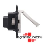 Legrand Céliane 2P+F csatlakozóaljzat biztonsági zsaluval, csapófedéllel, csavaros, fehér CF067161CS-CS