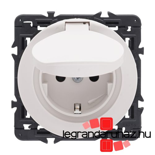 Legrand Céliane konnektor biztonsági zsaluval IP44 csavaros, fehér CF067161IP-HK