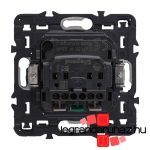 Legrand Céliane 2P+F csatlakozóaljzat, falsíkba illeszkedő, fehér betéttárcsával, biztonsági zsaluval, rugós bekötéssel, Legrand CF067166-K