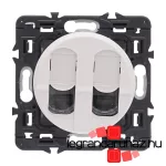 Legrand Céliane 2xRJ45 Cat. 6 FTP csatlakozóaljzat, fehér CF2X067345-K