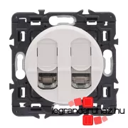   Legrand Céliane 2xRJ45 Cat. 6 STP csatlakozóaljzat, fehér CF2X067396-HK