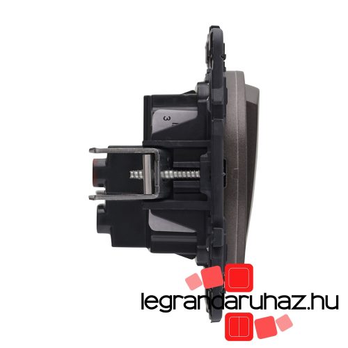 Legrand Céliane kétpólusú kapcsoló 16 AX, grafit CG067020-K