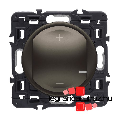 Legrand Céliane nyomógombos fényerőszabályzó 125W, 2 vezetékes, grafit, Legrand CG067083A-HK