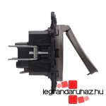 Legrand Céliane 2P+F csatlakozóaljzat biztonsági zsaluval, csapófedéllel, rugós, grafit CG067153CS-HK