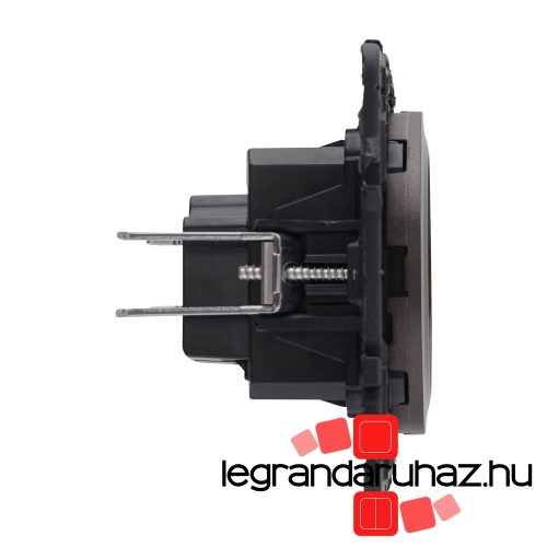 Legrand Céliane 2P+F csatlakozóaljzat biztonsági zsaluval, csavaros, grafit CG067161-HK
