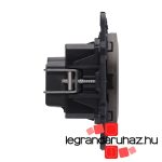 Legrand Céliane 2P+F csatlakozóaljzat biztonsági zsaluval, csavaros, grafit CG067161-K