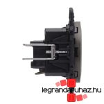 Legrand Céliane 2P+F csatlakozóaljzat, falsíkba illeszkedő, grafit betéttárcsával, biztonsági zsaluval, rugós bekötéssel, Legrand CG067168-HK