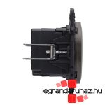 Legrand Céliane kettős USB-A + USB-C  töltőaljzat, beépített tápegységgel - 3A, 15W, burkolattal, grafit CG067465-HK