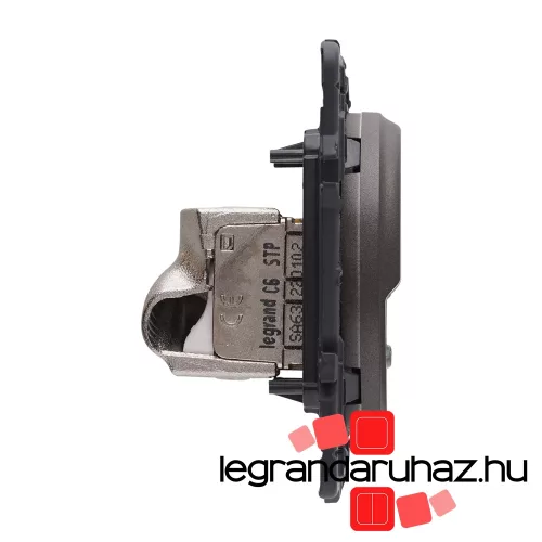Legrand Céliane 2xRJ45 Cat. 6A STP csatlakozóaljzat, grafit CG2X067346-CS