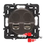 Legrand Céliane 2xRJ45 Cat. 6A STP csatlakozóaljzat, grafit CG2X067346-HK