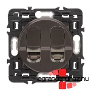   Legrand Céliane 2xRJ45 Cat. 6 STP csatlakozóaljzat, grafit CG2X067396-K