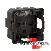   Legrand Céliane 2P+F földelt csatlakozóaljzat biztonsági zsaluval, rugós, mechanizmus, Legrand CM0120