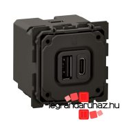   Legrand Céliane USB-A+C töltőaljzat - 3 A - 15 W, 240VAC, mechanizmus, Legrand CM0153