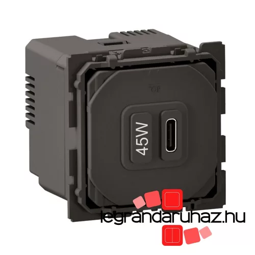 Legrand Céliane USB-C töltőaljzat, 45W Power Delivery, 240VAC, mechanizmus, Legrand CM0156
