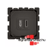 Legrand Céliane USB-C töltőaljzat, 45W Power Delivery, 240VAC, mechanizmus, Legrand CM0156