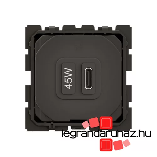 Legrand Céliane USB-C töltőaljzat, 45W Power Delivery, 240VAC, mechanizmus, Legrand CM0156