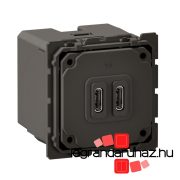   Legrand Céliane 2xUSB-C töltőaljzat. 30W Power Delivery, 240VAC, mechanizmus, Legrand CM0158