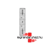 Legrand Céliane LED jelzőfény, fehér 230VAC 0,15mA, bepattintható, szürke jelölés (egypólusú/váltó kapcsoló, nyomó), Legrand CM0220