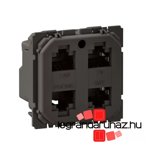 Legrand Céliane 4xRJ45 Cat. 6 STP informatikai aljzat, mechanizmus, Legrand CM0348