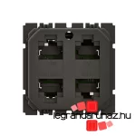 Legrand Céliane 4xRJ45 Cat. 6 STP informatikai aljzat, mechanizmus, Legrand CM0348