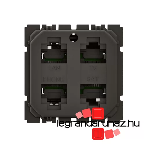 Legrand Céliane 4xRJ45 Cat. 6 STP informatikai aljzat, mechanizmus, Legrand CM0348