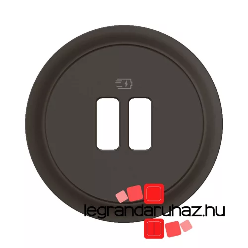 Legrand Céliane dupla USB burkolat, fekete, Legrand CN0154
