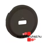 Legrand Céliane USB-A adatátviteli aljzat burkolat, fekete, Legrand CN0325