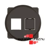 Legrand Céliane 1x vagy 2xRJ45 Keystone adapter burkolattal, fekete, Legrand CN0343