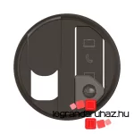 Legrand Céliane RJ45 multimédia csatlakozóaljzat burkolat, fekete, Legrand CN0348