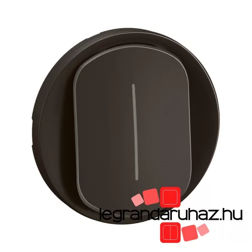 Legrand Céliane széles billentyű, mellső fényjelzős, keresztkapcsolóhoz, burkolat, 2 mod, fekete, Legrand CN1005