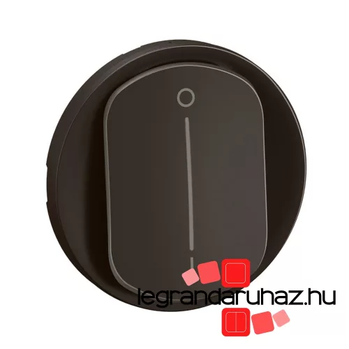 Legrand Céliane széles billentyű fényjelzős kétpólusú kapcsolóhoz, burkolat, fekete, Legrand CN1020