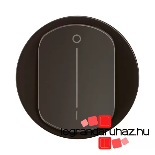 Legrand Céliane széles billentyű fényjelzős kétpólusú kapcsolóhoz, burkolat, fekete, Legrand CN1020