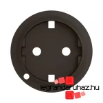 Legrand Céliane 2P+F rugós csatlakozóaljzat burkolat, fényjelzős, fekete, Legrand CN1120