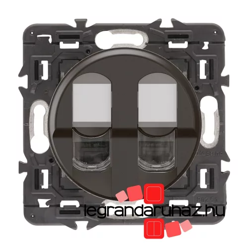 Legrand  Céliane 2xRJ45 Cat. 6 FTP 1 Gbit/s árnyékolt csatlakozóaljzat, fekete, CN2XCM0345-CS