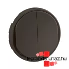   Legrand Céliane kettős alsó fényjelzős billentyű, burkolat, fekete, Legrand CN3001