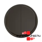 Legrand Céliane kettős alsó fényjelzős billentyű, burkolat, fekete, Legrand CN3001