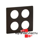 Legrand Céliane 2x2 keret, matt fekete, Legrand CP0109