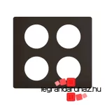 Legrand Céliane 2x2 keret, matt fekete, Legrand CP0109
