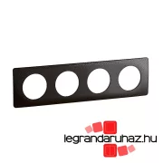   Legrand Céliane négyes keret, fekete meteor, Legrand CP0704