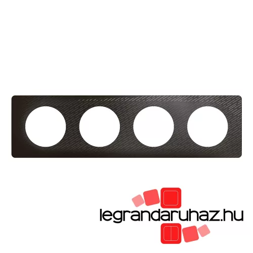 Legrand Céliane négyes keret, fekete meteor, Legrand CP0704