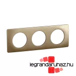 Legrand Céliane hármas keret, selyemfényű bronz, Legrand CP1603