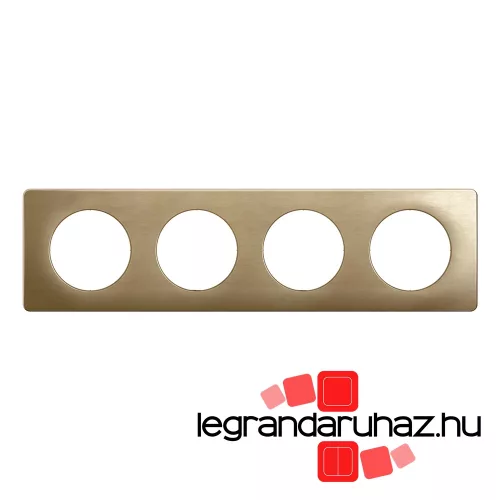 Legrand Céliane négyes keret, selyemfényű bronz, Legrand CP1604