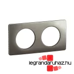 Legrand Céliane kettes keret, selyemfényű acél, Legrand CP1802