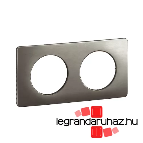 Legrand Céliane kettes keret, selyemfényű acél, Legrand CP1802