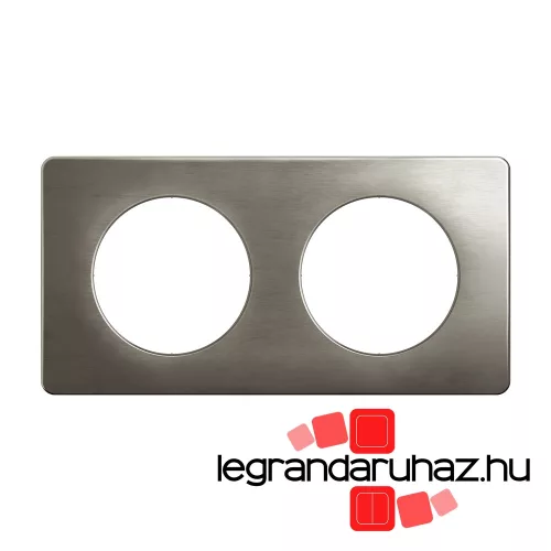 Legrand Céliane kettes keret, selyemfényű acél, Legrand CP1802