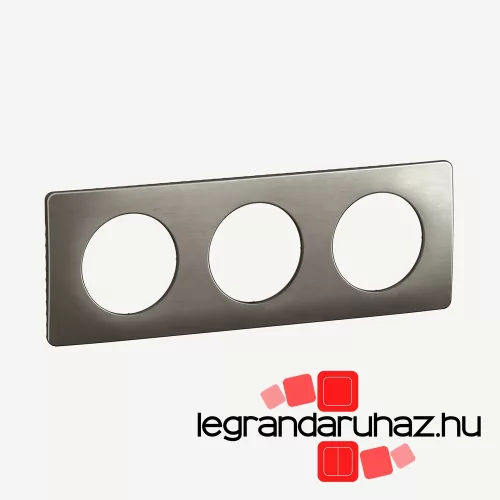 Legrand Céliane hármas keret, selyemfényű acél, Legrand CP1803
