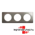Legrand Céliane hármas keret, selyemfényű acél, Legrand CP1803