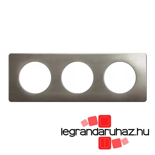 Legrand Céliane hármas keret, selyemfényű acél, Legrand CP1803