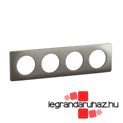 Legrand Céliane négyes keret, selyemfényű acél, Legrand CP1804