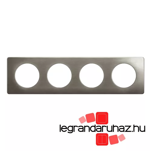 Legrand Céliane négyes keret, selyemfényű acél, Legrand CP1804